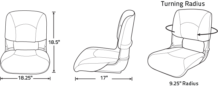 All Weather High Back Boat Seat