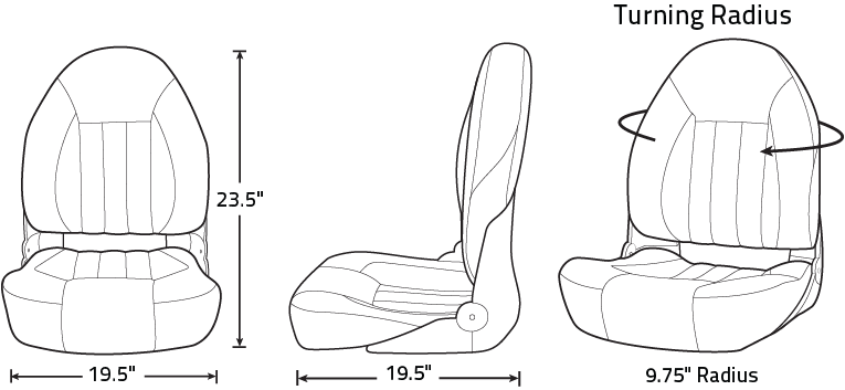 ProBax Orthopedic Boat Seat