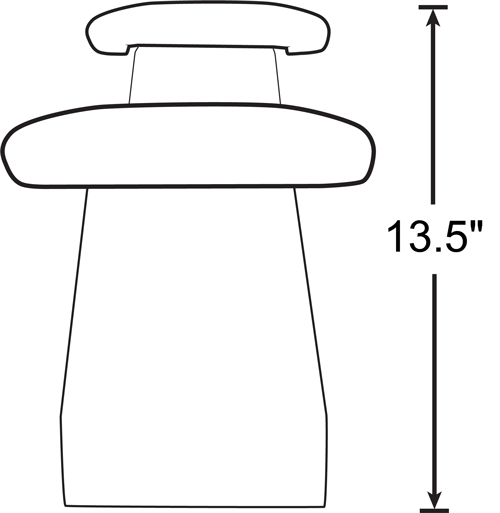 Deluxe Powder Coated Black Armrest Bracket