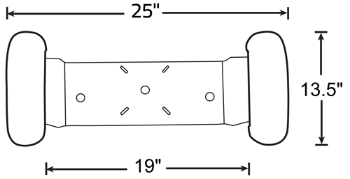 Deluxe Powder Coated Black Armrest Bracket