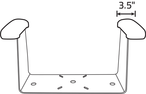 Deluxe Powder Coated Black Armrest Bracket